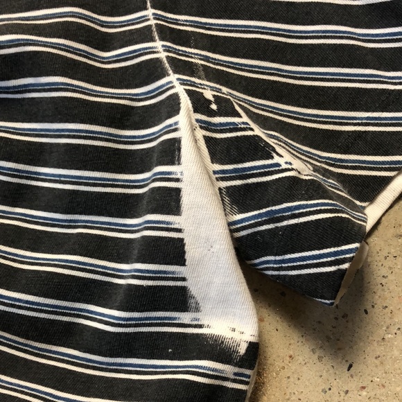 T by Alexander Wang Black Short-Sleeve Striped Gathered-Front Tee - Picture 5 of 10